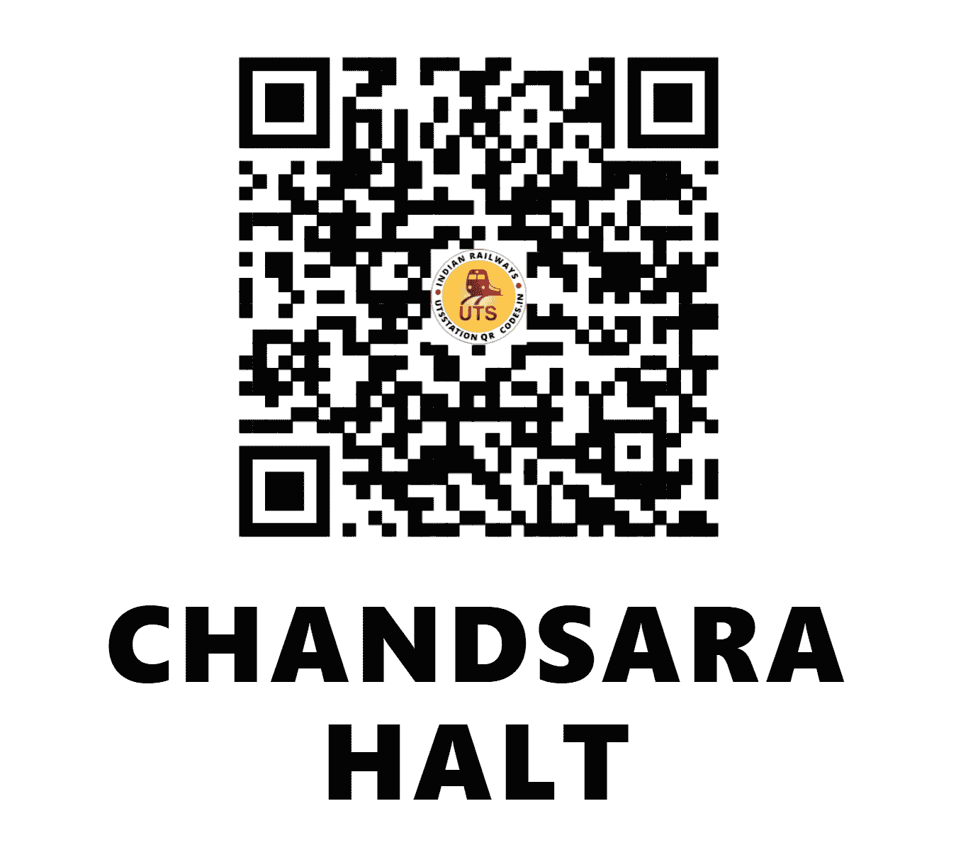 UTS QR Code for CHANDSARA HALT - CXA - NR (UTTAR PRADESH)